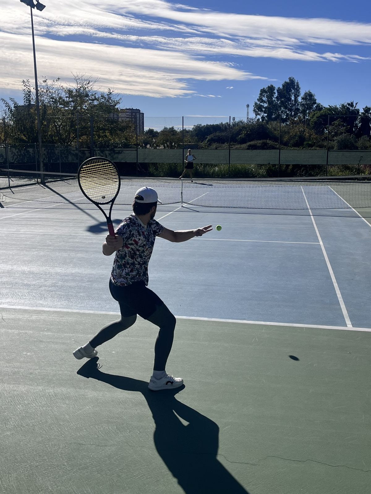 Forehand during the tournament